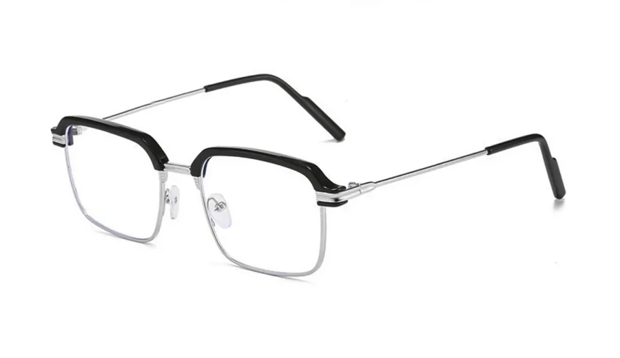 Gọng Kính Vuông Nhựa Chống Ánh Sáng Xanh MI105 – Lắp Tròng Theo Độ