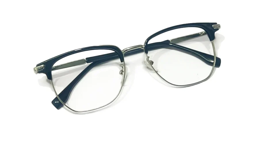 Gọng Kính Vuông Kim Loại Nhẹ Unisex MI43 – Lọc Ánh Sáng Xanh