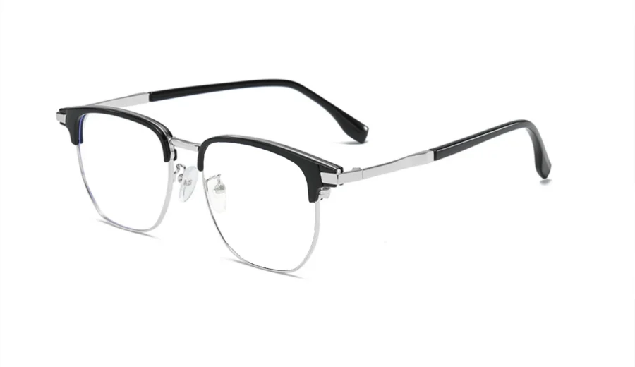 Gọng Kính Vuông Kim Loại Nhẹ Unisex MI43 – Lọc Ánh Sáng Xanh