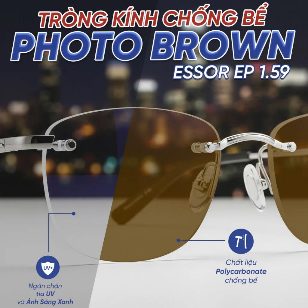 Không gian trưng bày bảng giá và chương trình khuyến mãi tại Milan Eyewear