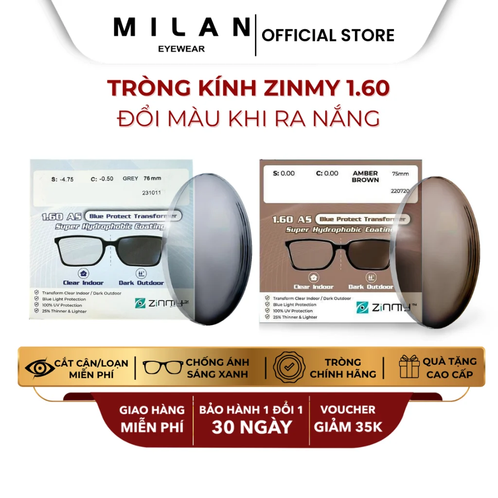 So sánh độ mỏng của các dòng tròng kính BRAGI 3D chiết suất cao