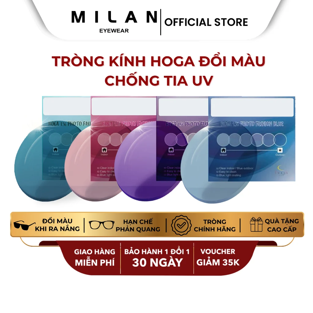 Không gian trưng bày bảng giá và chương trình khuyến mãi tại Milan Eyewear