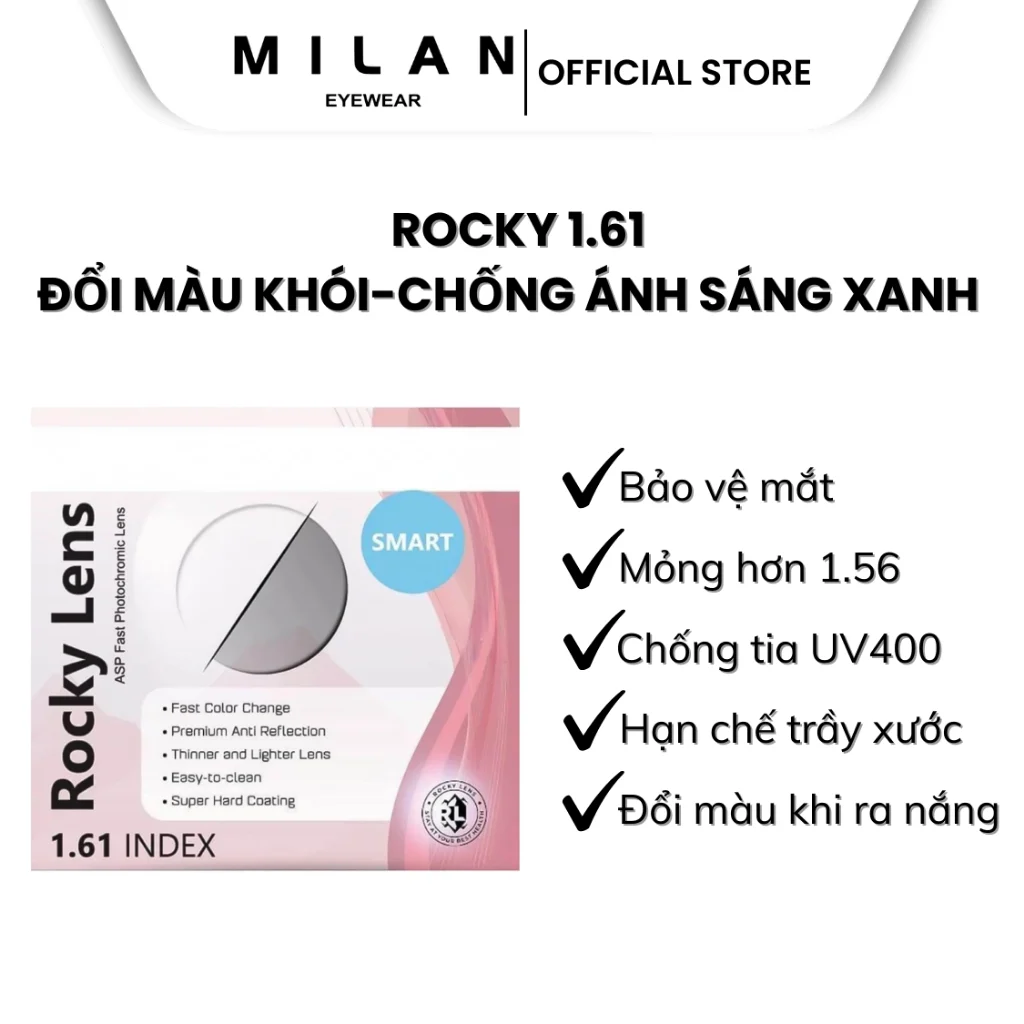 Không gian trưng bày bảng giá và chương trình khuyến mãi tại Milan Eyewear