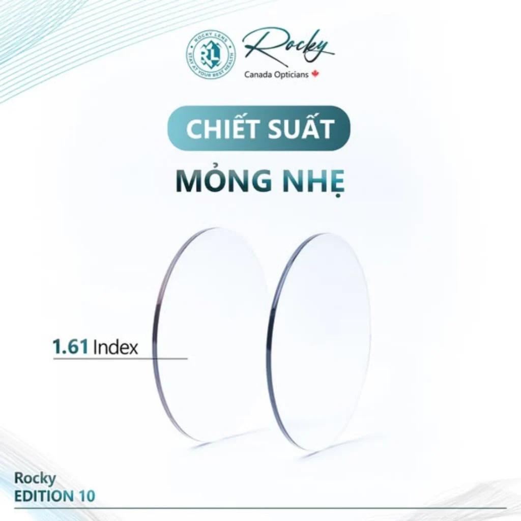So sánh độ mỏng của các dòng tròng kính Essilor chiết suất cao