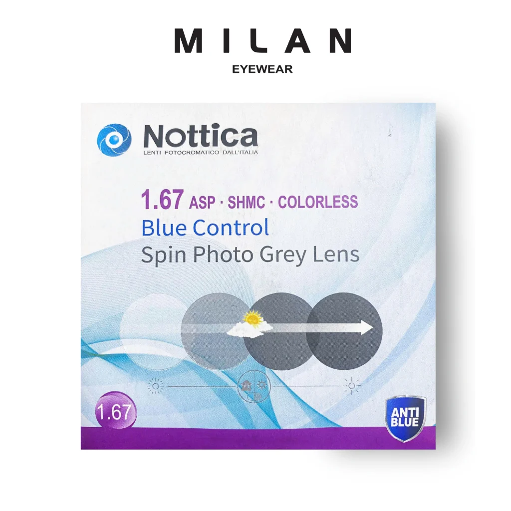 Không gian trưng bày bảng giá và chương trình khuyến mãi tại Milan Eyewear
