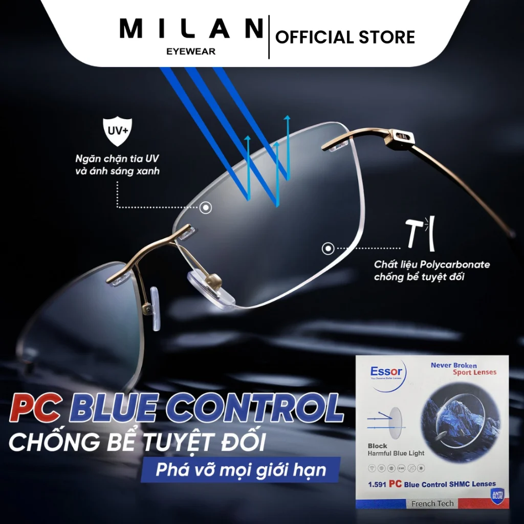 Cận cảnh chi tiết kỹ thuật và lớp váng phủ cao cấp của Essilor