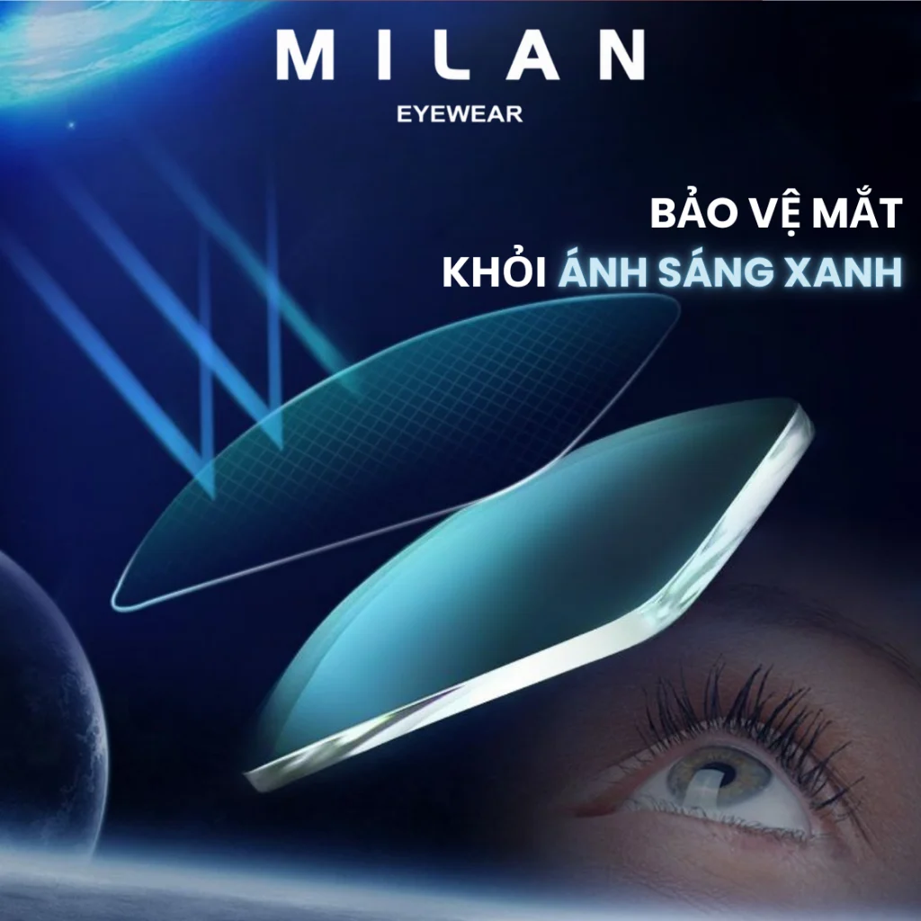 Không gian trưng bày bảng giá và chương trình khuyến mãi tại Milan Eyewear