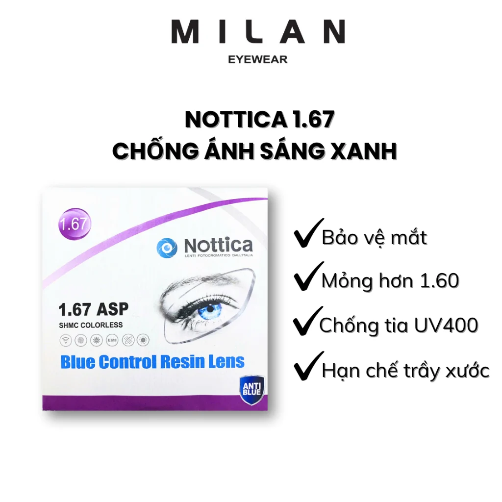 Không gian trưng bày bảng giá và chương trình khuyến mãi tại Milan Eyewear