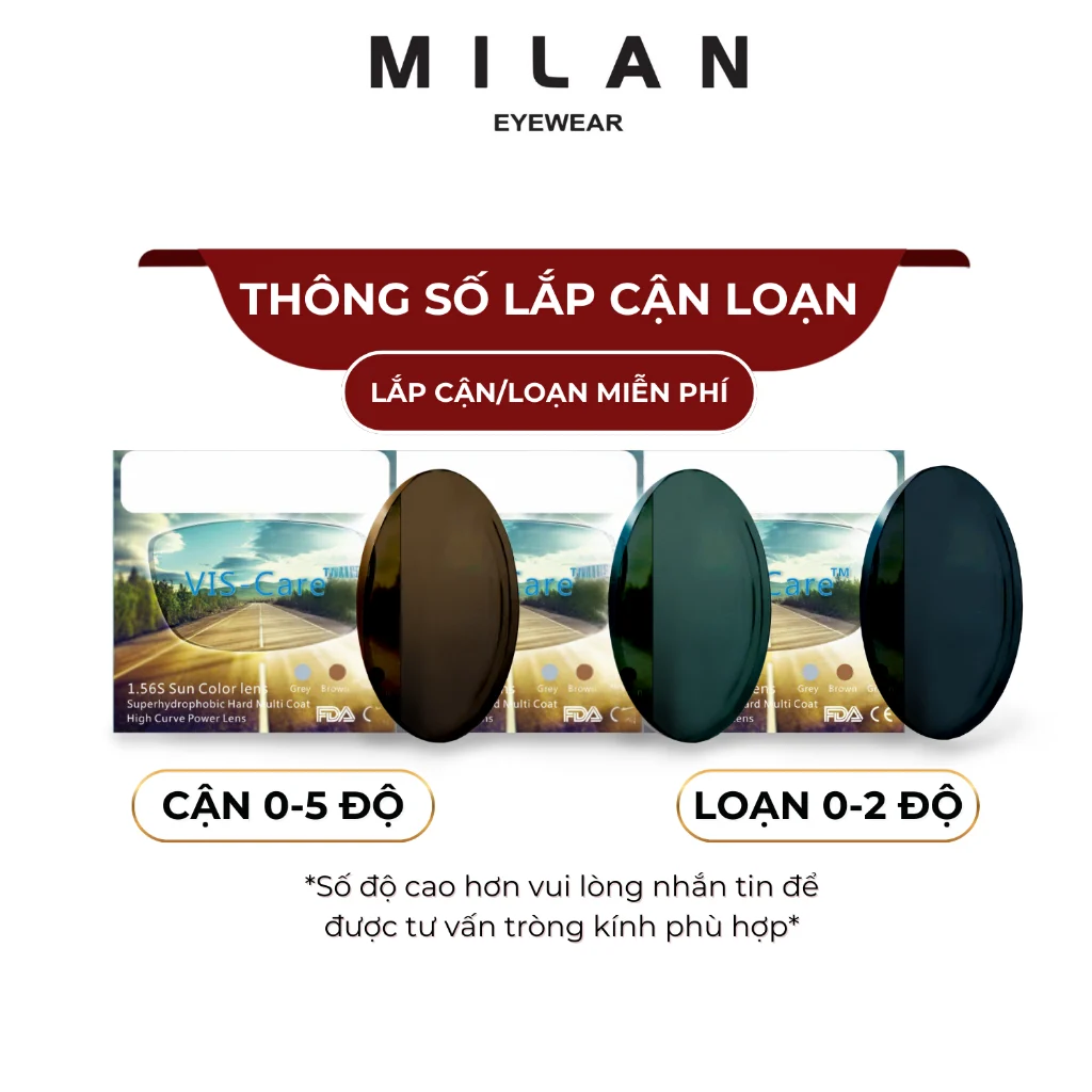 Không gian trưng bày bảng giá và chương trình khuyến mãi tại Milan Eyewear