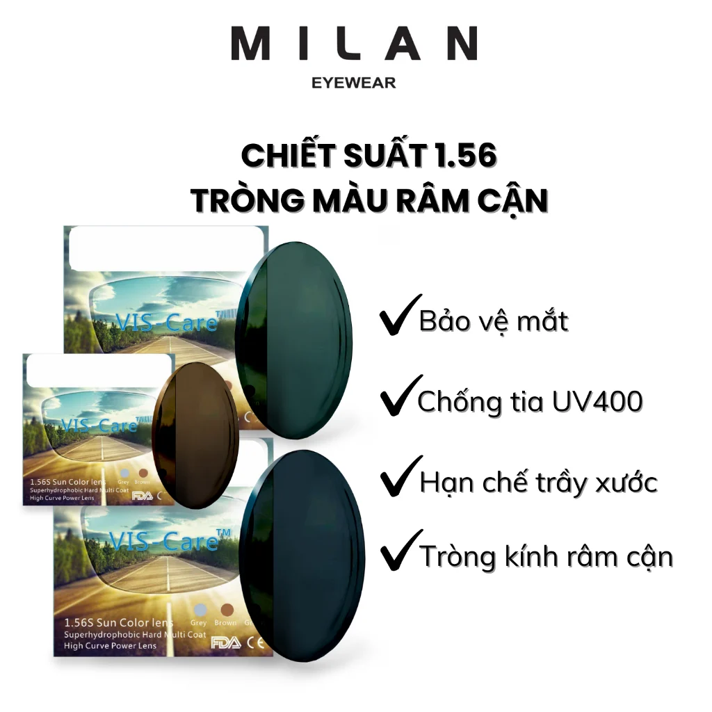 So sánh độ mỏng của các dòng tròng kính Essilor chiết suất cao
