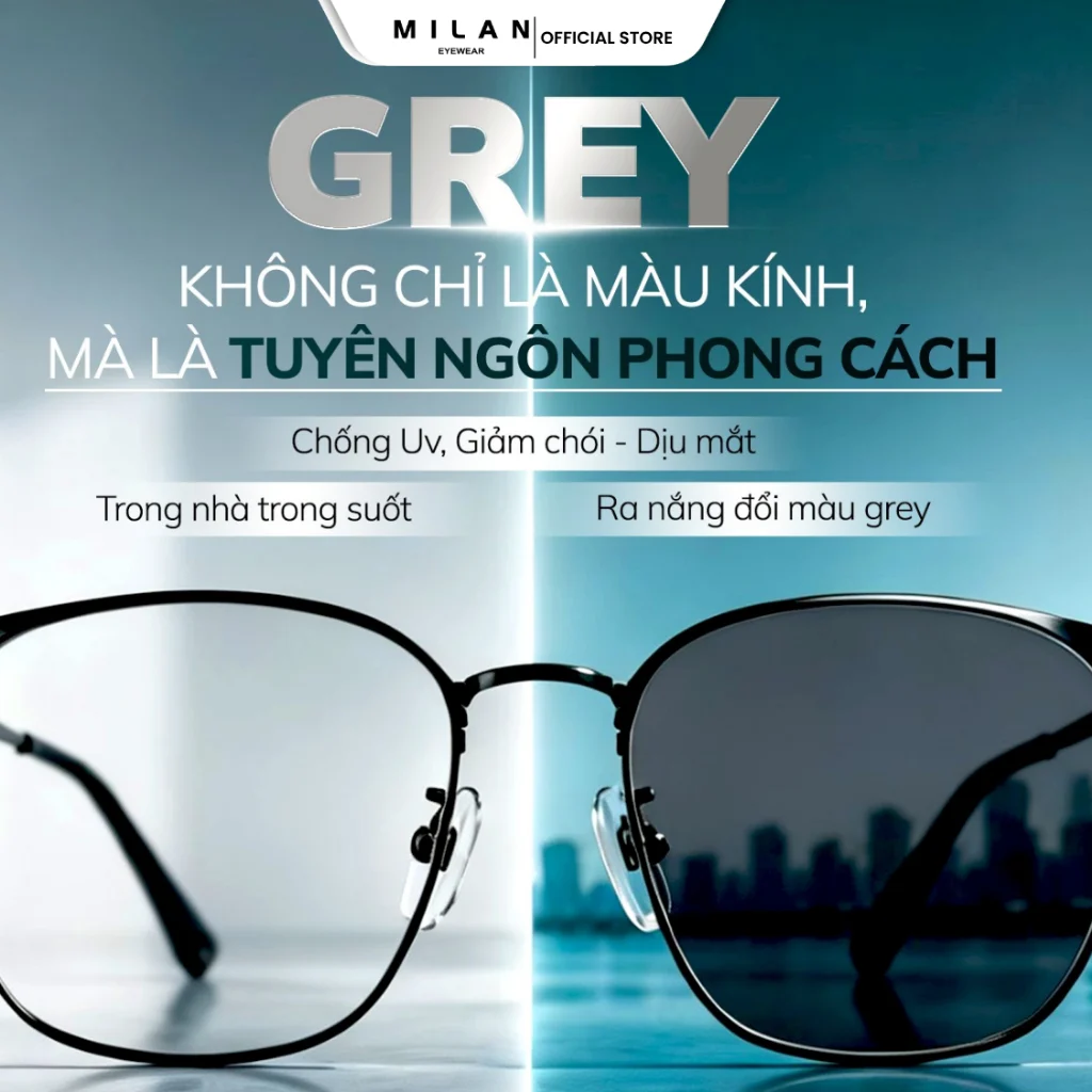 Không gian trưng bày bảng giá và chương trình khuyến mãi tại Milan Eyewear