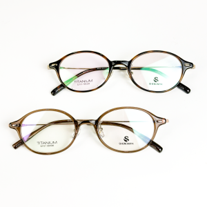 Gọng Kính Titan Shengniya 32131 Tròn oval retro vintage Cao Cấp - Siêu Nhẹ, Chống Gỉ Sét