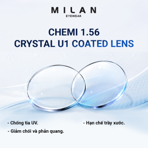 Tròng Kính Chemi 1.56 SP Crystal U1 Coated