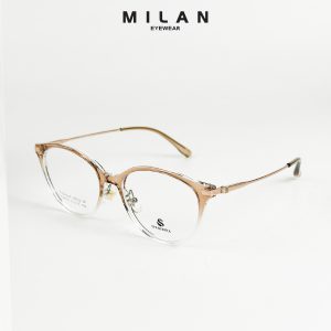 Gọng Kính Titan Shengniya T36031 Đa giác bo mềm viền đôi Cao Cấp - Siêu Nhẹ, Chống Gỉ Sét