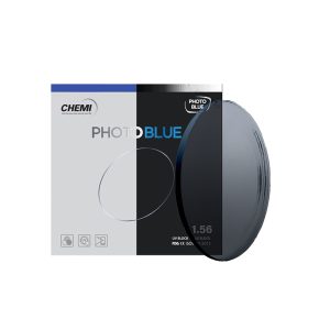 Tròng Kính Đổi Màu Lọc Ánh Sáng Xanh Chemi 1.56 ASP Photo Blue Coated Gray